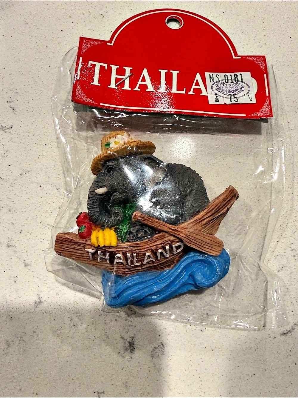Thailand Elephant Boat magnet NWT